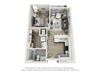 1 bed 1 bath balcony floorplan